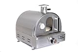 Mont Alpi MAPZ-SS Countertop Table Top Stainless Steel Portable Outdoor Kitchen Gas Pizza Making Oven Grill - Pizza Stone Included - NEW AND IMPROVED DESIGN