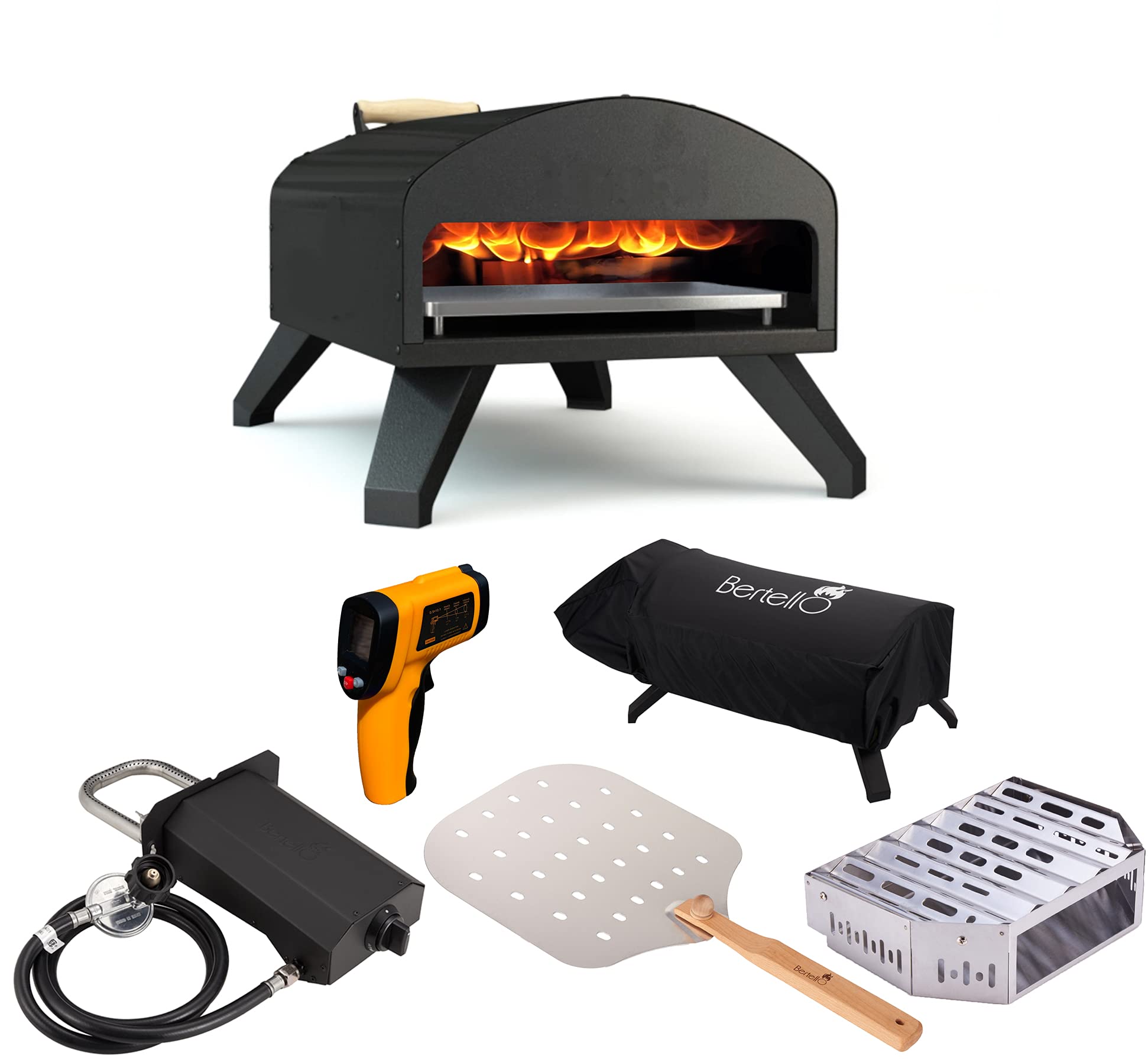 Bertello Outdoor Pizza Oven Everything Bundle