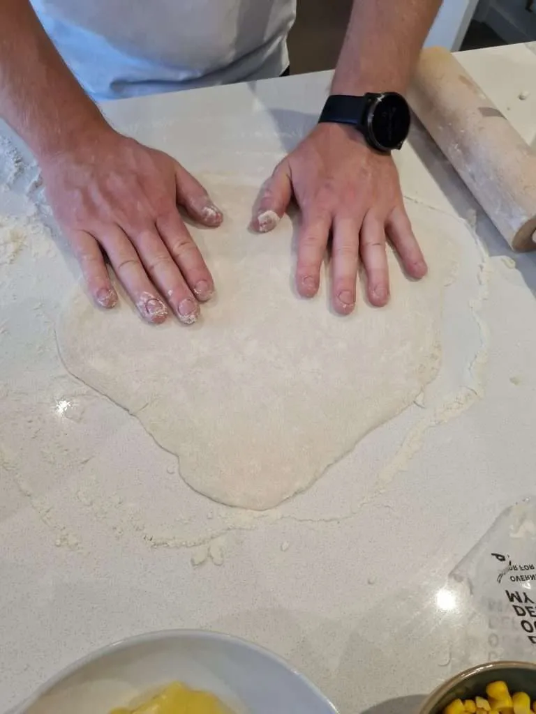Dusting Pizza Dough with Semolina